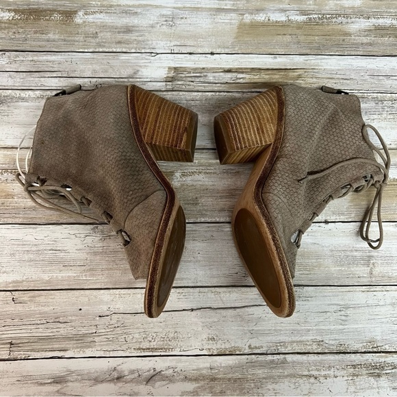 Eileen Fisher Slew Lace Up Peep Toe Bootie - Picture 12 of 13